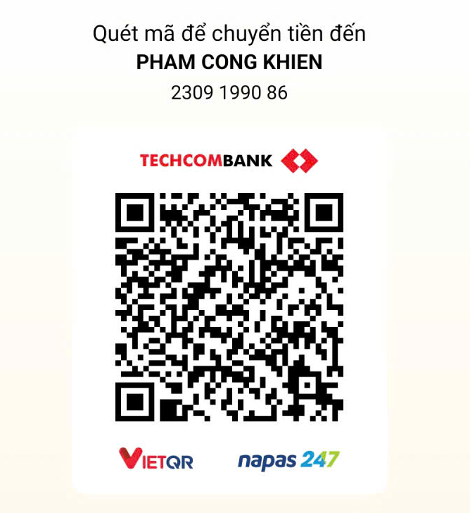 Mã QR chuyển khoản Techcombank — 2309199086